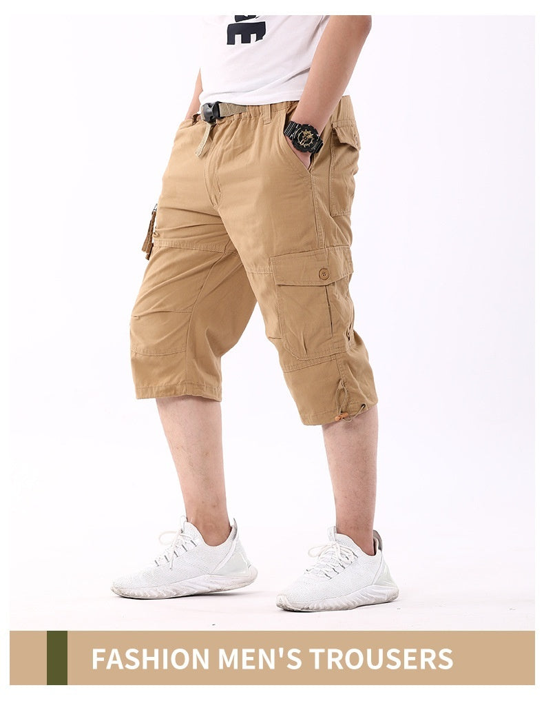 Men's loose cropped multi-pocket tooling pants from Eternal Gleams