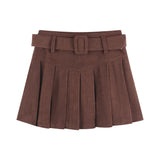 Corduroy Half Women's Autumn A-line Half Skirt Pleated Skirt from Eternal Gleams