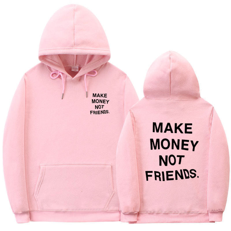 Letter printed Hoodie men's and women's fleece hoodies from Eternal Gleams