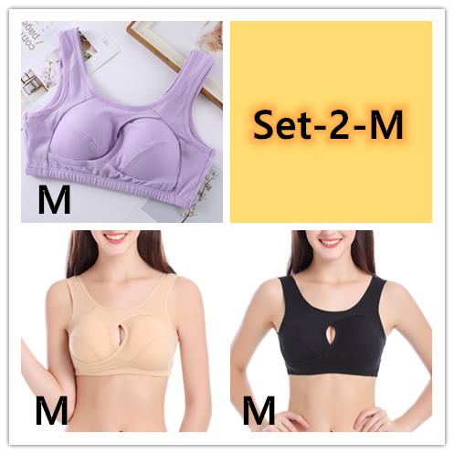 Cotton Anti-expansion Anti-Sag Gathering Adjustment Sports Bra from Eternal Gleams