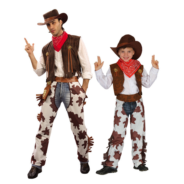 Cowboy-Kostüme für Jungen und Mädchen, weihnachtliche Cowboy-Kostüme für Kinder
