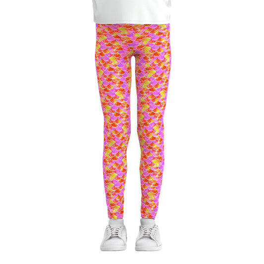 Dreamy Delights: Milk Silk Digital Print Girls Leggings from Eternal Gleams