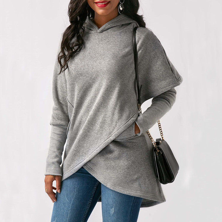 Irregular Hooded Sweater: Cozy Comfort