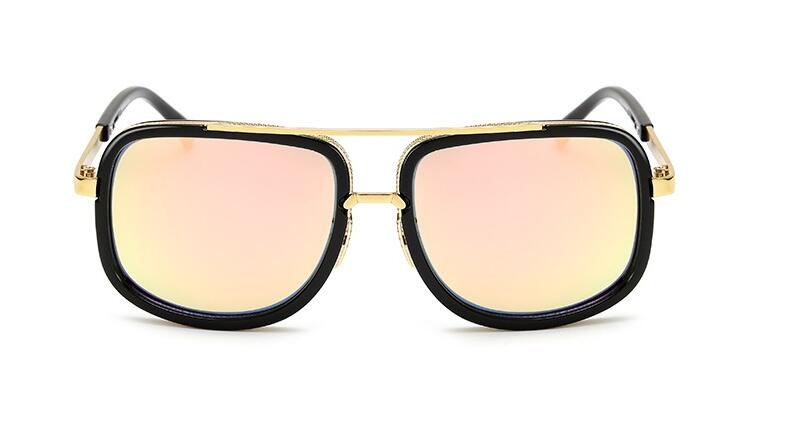 Lunettes de soleil carrées de luxe - Style Brad Pitt, tendance chaude pour hommes et femmes, lunettes de célébrité
