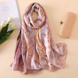 Sunlit Splendor: Luxury Silk Summer Shawl Scarf from Eternal Gleams