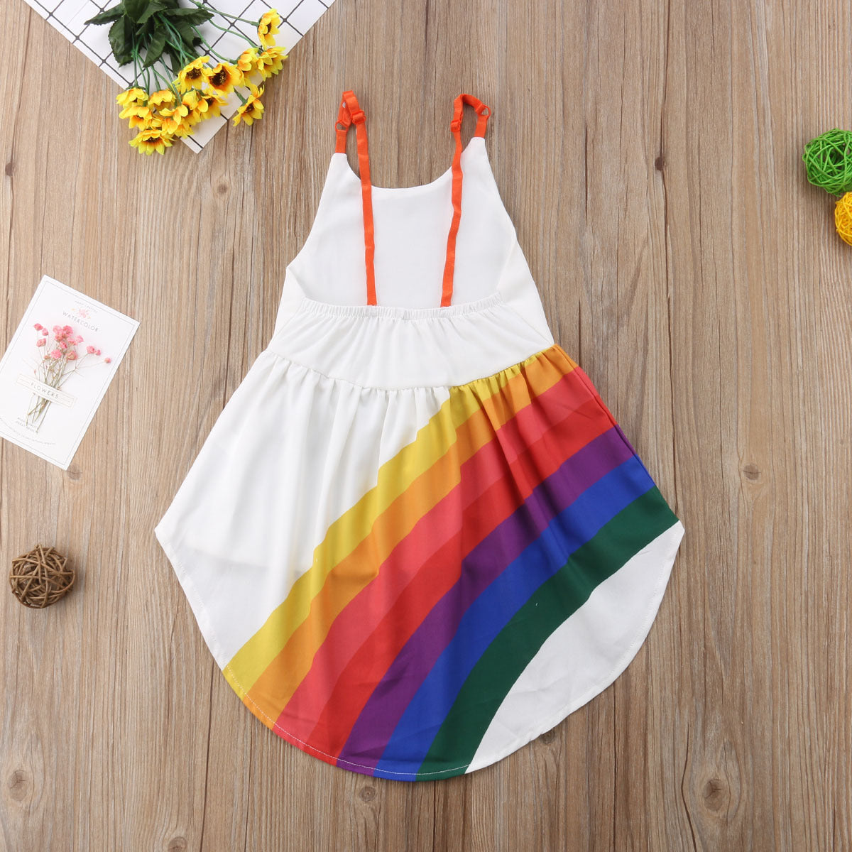 Sleeveless rainbow print dress from Eternal Gleams