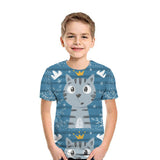 Casual 3D Printed Kids Short Sleeves from Eternal Gleams