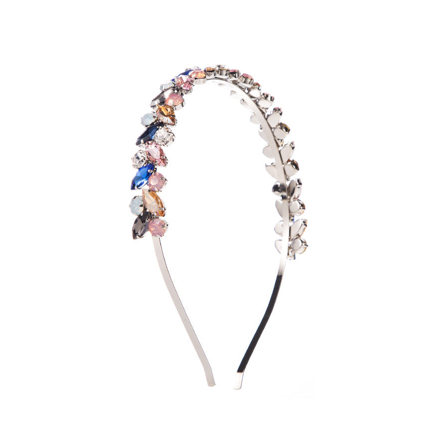 French Retro High-grade Hair Accessories Metal Texture Headband Rhinestone from Eternal Gleams