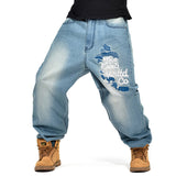 Hip-hop Style Denim Loose Casual Men's Jeans from Eternal Gleams