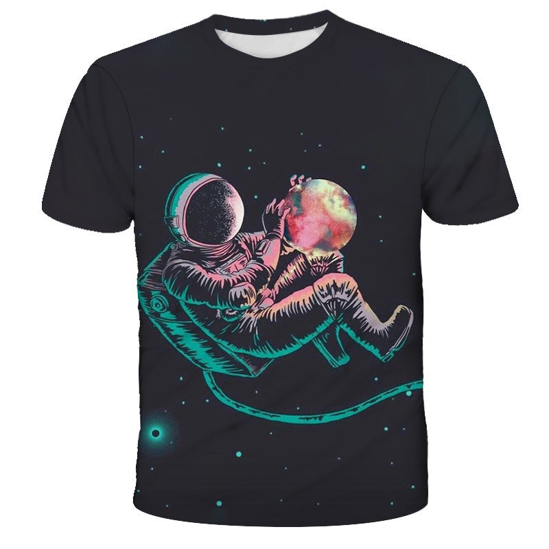 Digital print astronaut t-shirt for kids in various sizes