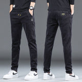 Denim Stretch Casual Men's Trousers Thin from Eternal Gleams