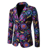 Fashion Fashion Printing Coat Single Row One Button Suit