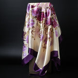 Elegance in Silk: Large Square Simulation Silk Scarf from Eternal Gleams