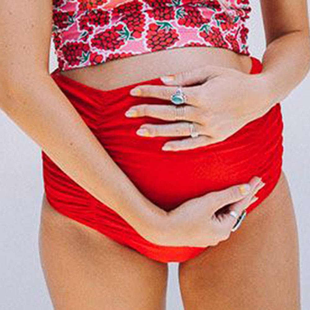 Blossom Bump: High Waist Maternity Swimwear Set