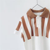 Summer Boy Striped T-shirt Short Sleeve Top from Eternal Gleams