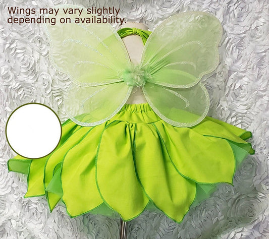 Adorable Green Elf Dress for Girls with Tinker Bell Butterfly Details from Eternal Gleams.