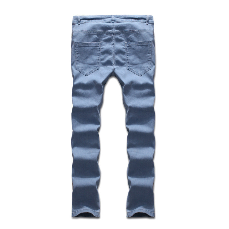 Fashion Trend Men Blue Denim Trousers from Eternal Gleams