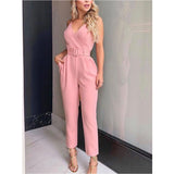 Femme Fatale V-Neck Jumpsuit from Eternal Gleams