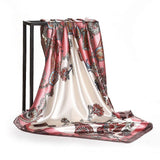 Elegance in Silk: Large Square Simulation Silk Scarf from Eternal Gleams