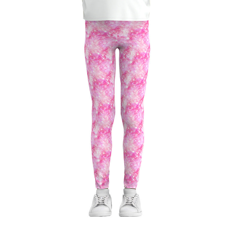 Dreamy Delights: Milk Silk Digital Print Girls Leggings from Eternal Gleams