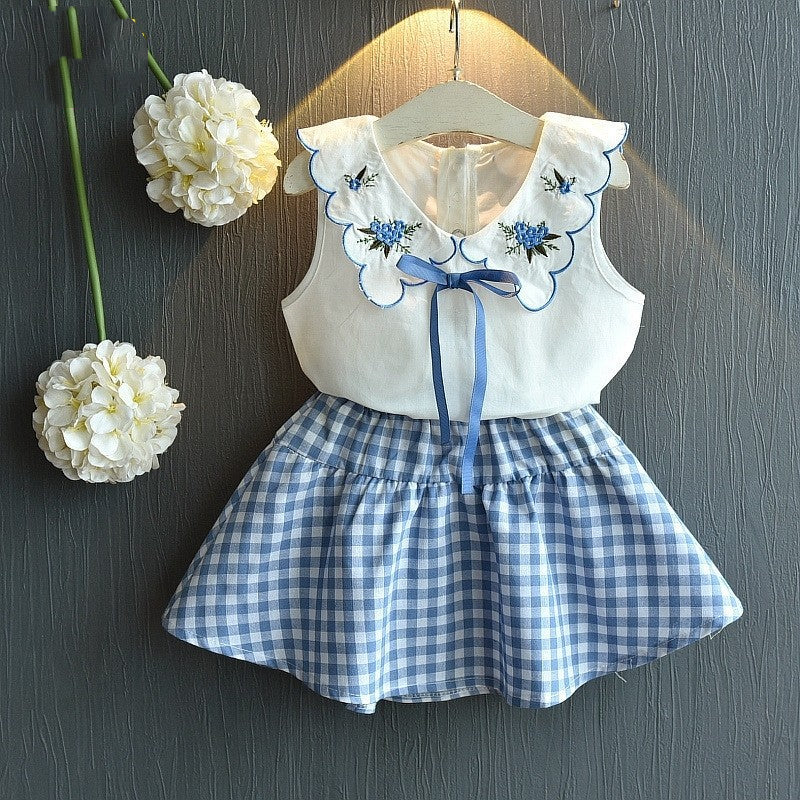 Cute Summer T-Shirt and Skirt Clothing Set for Baby Girls from Eternal Gleams.