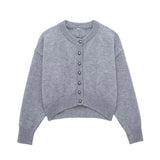 Gray High Waist Knitted Coat: Effortless Elegance from Eternal Gleams