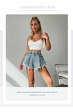 Chic Charm: High Waist Tassel Denim Shorts from Eternal Gleams