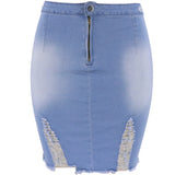 Ripped Bag Hip Skirt Women Denim from Eternal Gleams