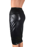 Newly Women High Waist Faux Leather Pencil Skirt Bodycon Skirt Solid Sexy OL Office Skirts from Eternal Gleams