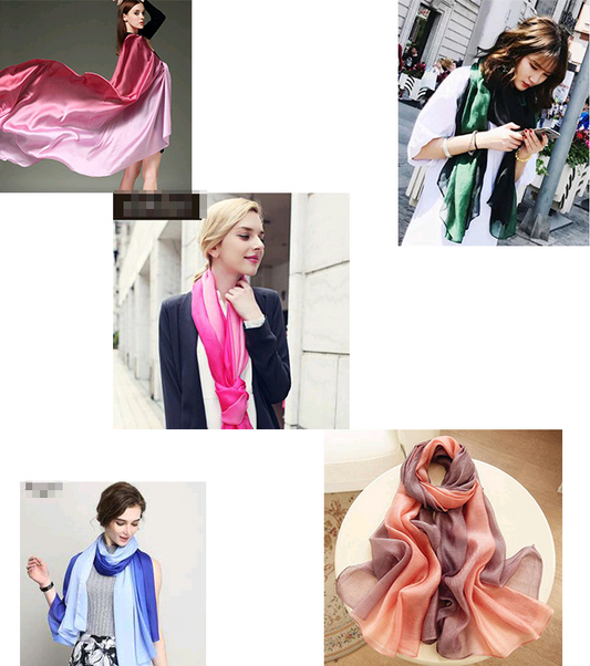 Ethereal Gradient Silk Scarf from Eternal Gleams