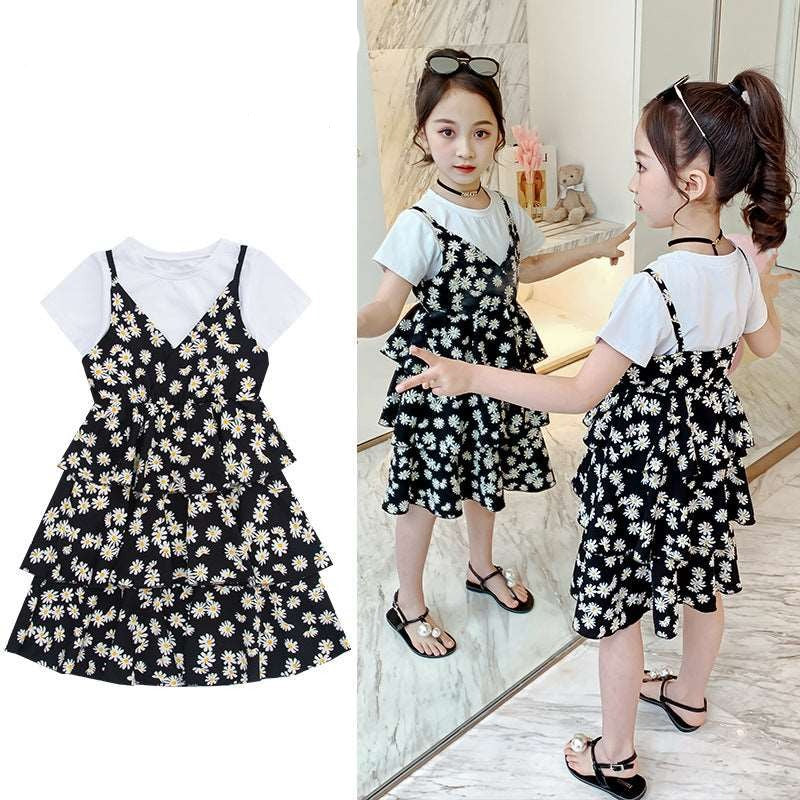 Children dress - Charming Floral Print Dress for Girls from Eternal Gleams.