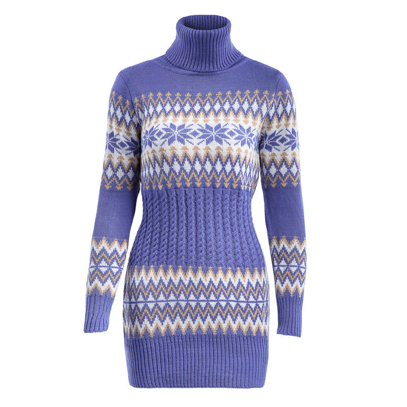 Festive Comfort: Women's Christmas Turtleneck Sweater