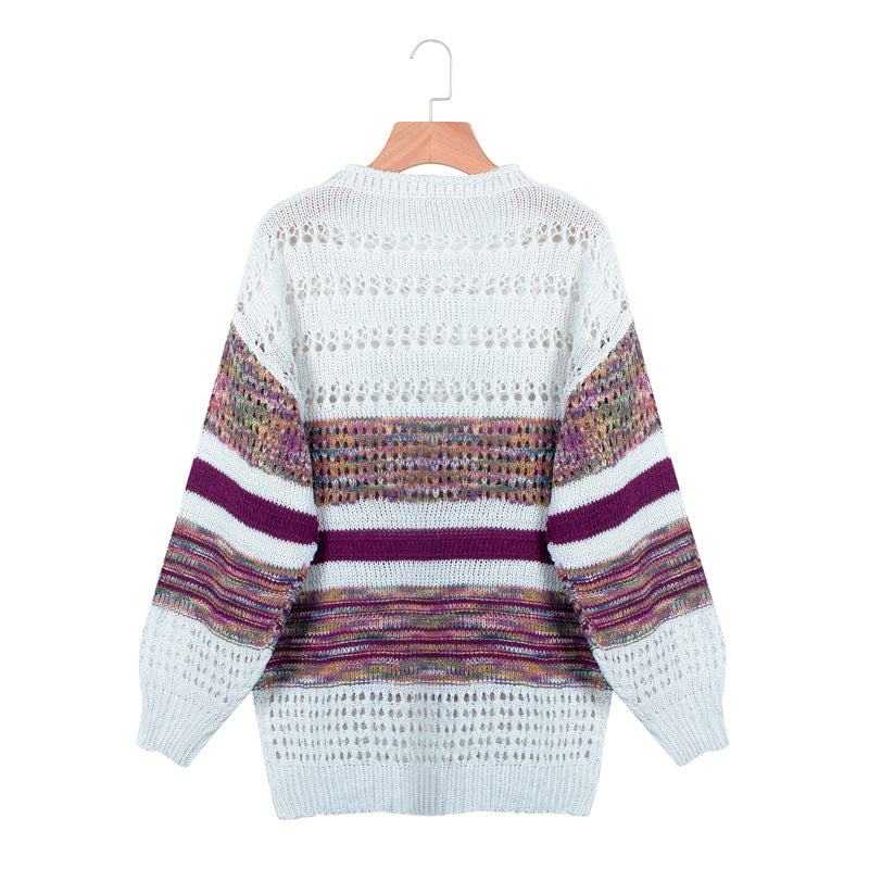 Vivid Print Round Neck Sweater from Eternal Gleams