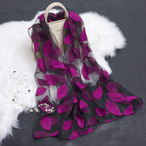 Floral Elegance: Hollow Silk Scarf from Eternal Gleams