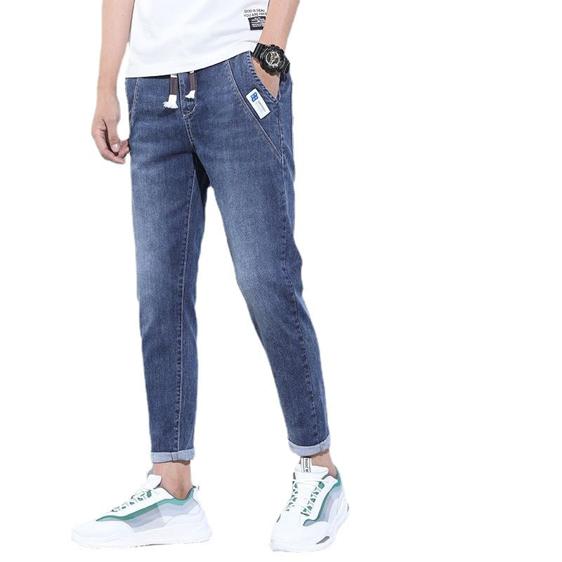 Denim Stretch Casual Men's Trousers Thin from Eternal Gleams