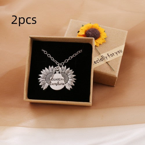 You Are My Sunshine Sunflower Necklace for Women and Men from Eternal Gleams