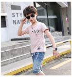 Children Clothing Summer Boys T-shirtDenim Shorts 2pcs from Eternal Gleams