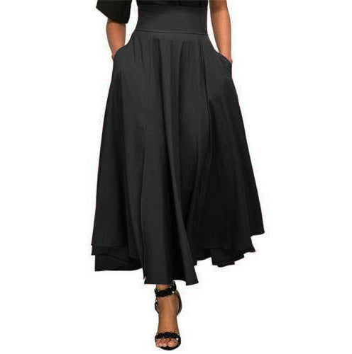 Multi-Color Big Hem Skirt Versatile