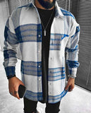 Dynamic Plaid: Men's Pocket Long Sleeve Shirt from Eternal Gleams