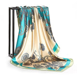 Elegance in Silk: Large Square Simulation Silk Scarf from Eternal Gleams