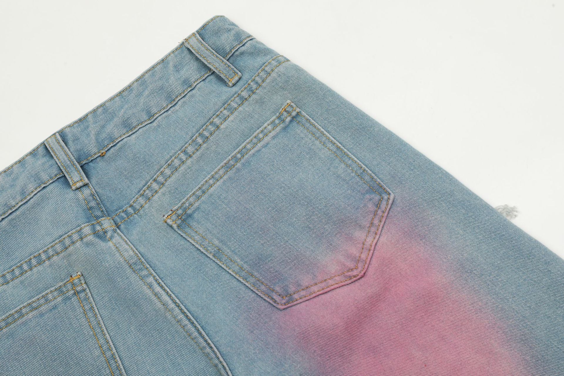 Sweet Cute Butterfly Wash Denim Trousers from Eternal Gleams