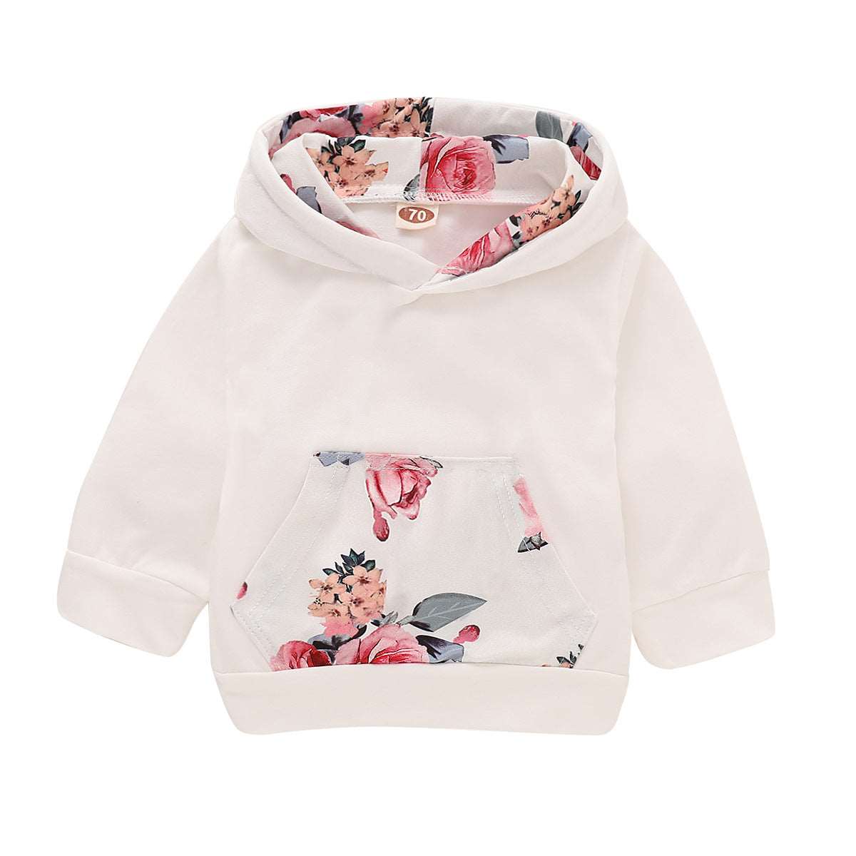 Baby Girl Hooded Print Outfit - Sizes Newborn to 12 Months