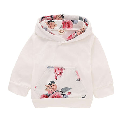 Baby Girl Hooded Print Outfit - Sizes Newborn to 12 Months