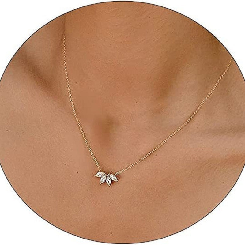 Minimalist Shining Flower Petal Necklace for Women and Girls from Eternal Gleams