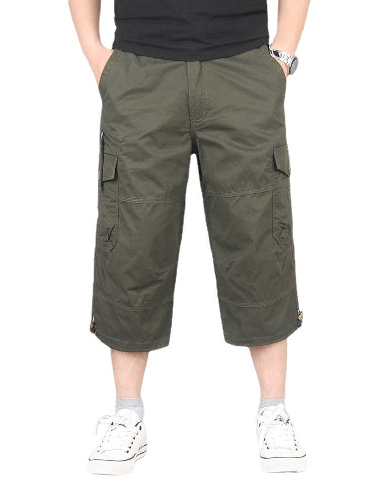 Men's loose cropped multi-pocket tooling pants from Eternal Gleams