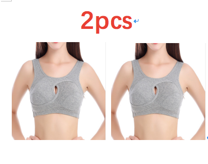 Cotton Anti-expansion Anti-Sag Gathering Adjustment Sports Bra from Eternal Gleams