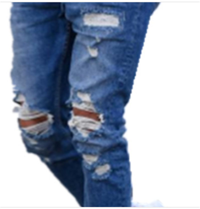 Deep Blue Denim: Men's Distressed Jeans from Eternal Gleams