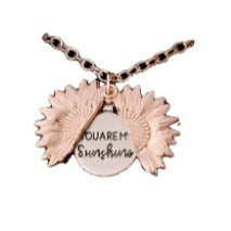 You Are My Sunshine Sunflower Necklace for Women and Men