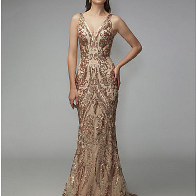 Golden Glamour: Sequin Summer Dress