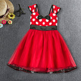 Sleeveless Polka Dot Bow Princess Dress for Girls from Eternal Gleams.